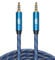 EMK Cable AUX 4 Pin Jack 3,5mm Cable Audio aux TRRS extensor macho a macho 4 polos 3.5mm micrófono Cable AUX Aleación aluminio para teléfonos, auriculares, coche (1 m)