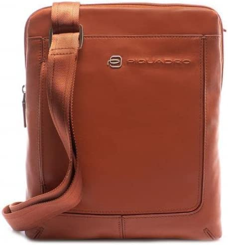 PIQUADRO Body Bag aus Leder, Orange, Body Bag aus Leder