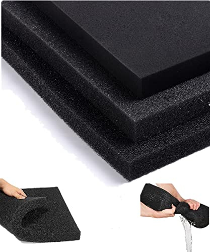 SHUNTING Filter Foam Sponges, Filter Media Pad, Filter Sponge, Cut to Size Foam for Aquariums, 49.8 x 49.8 x 2 cm (50 PPI)