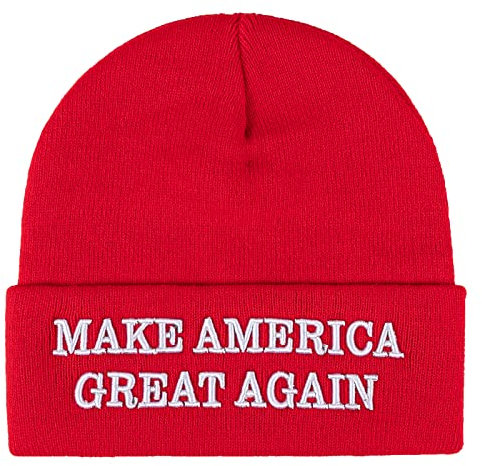 MAGA Hut, Donald Trump Hat Make America Great Again Hat Erwachsene Bestickte Trump 2024 MAGA Verstellbare Baseballkappe, Maga Beanie Mütze rot, Einheitsgröße