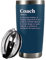 Panvola 'Coach Noun Definition ' Vaso aislado al vacío, regalos de entrenador azul marino, gerente de equipo deportivo, oficina, jefe, acero inoxidable inspirador con tapa extraíble (20 oz)