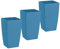 ECOMACETAS FLOWERPOT STORE Maceta de Colores de Plástico. Alargada Rectangular Decorativa 26 cm De Alto (Azul Denim, 3)