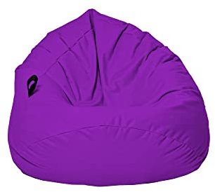 MILLINDABAG Kastanie Tropfenform Sitzsack für Kinder Jugendliche und Erwachsene Beanbag Kissen Indoor & Outdoor Gaminggeignet bereits gefüllt Sitzkissen Bodenkissen (Lila, XXL-Durchmesser 88 cm)