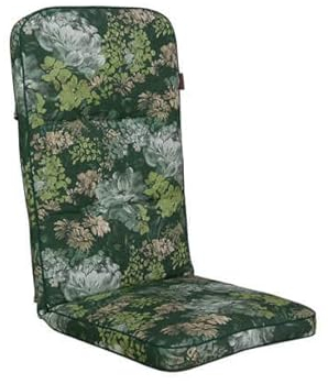 Angerer Freizeitmöbel GmbH Auflage für Gartenmöbel - Stuhlauflage hoch Made in Germany (Grün geblümt)