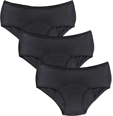 femtis 3tlg. Perioden Unterwäsche-Set LENE Baumwoll Slip | Saugstarke Menstruationsunterwäsche für starke Blutung | Periodenunterhose für Frauen | Alternative zu Tampons & Menstruationstassen | L