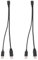 2 cables de extensión USB 3.0 hembra a doble USB macho, cable de extensión de datos en Y para móviles de 6.3 cm