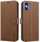 UITUIM Handyhülle für iPhone X/iPhone XS, Klapphülle Leder Hülle Klappbar Flip Case Cover mit Magnet Kartenfach Geldbörse Ständer Tasche Etui Schutzhülle Handytasche für iPhone X/iPhone XS,Braun