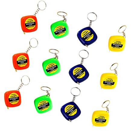 CIMAXIC 12stücke Mini-maßband Schlüsselanhänger Tragbares Maßband Mit Schlüsselring Hochpräzises Für Brust Körpergröße Messinstrument