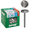Spenglerschraube, 4,5 x 45 mm, 80 Stück, Vollgewinde, Linsensenkkopf, T-STAR plus T20, 4CUT, Edelstahl rostfrei A2, Dichtscheibe 15mm - 4587000450456