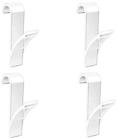 NASTYA Badezimmer-Aufbewahrungsschiene, transparentes Regal, beheizter Handtuchheizkörper, Küchenzubehör, Hakenleiste, weiße Garderobe for Zuhause (Color : 4pcs Transparent)