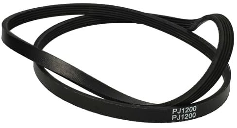 vhbw Cinghia trapezoidale compatibile con Electrolux EWF14079W, EWF14070W, EWF14145, EWF1410, EWF1274EDU, EWF1266EDU asciugatrice - 120 cm nero