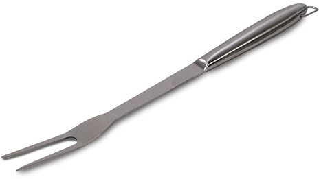 Frischluftküche Grillgabel Edelstahl - Ermöglicht sicheres Aufspießen von Fleisch und Gemüse, ein Muss für jeden Grillmeister, vereinfacht das Handling von Grillgut - Edelstahl, 43cm