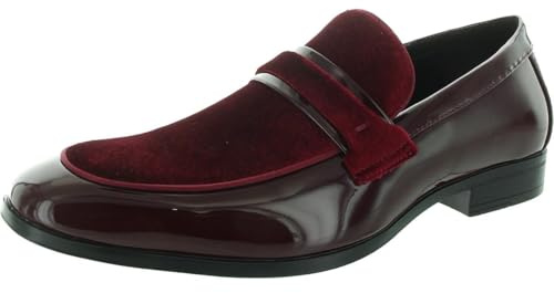 Stacy Adams Men's Spratley Saddle Slip On,Burgundy,12M