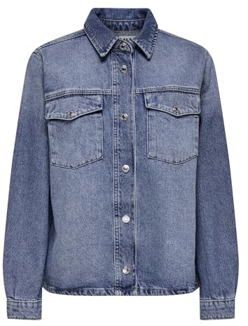 ONLY Damen Onlella L/S Pocket Shirt Tai519 DNM Noos Jeanshemd (1er Pack)