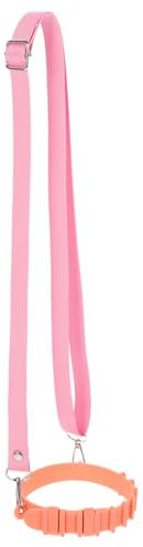 WOONEKY Wasserflaschenhalterung Silikon Mit Verstellbarem Tragegurt Polyester Und Eisen Outdoor Wasserflaschenträger Mit Schulterband Flaschengurt Orange Für Wandern Und Reisen