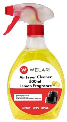Welari Air Fryer Spray Cleaner Power Degreaser Lemon Fresh Fragrance 500ml Pack of 1 Roaster Oven Cooker Cleaner Detergent Spray | (1Pack) (500ml)