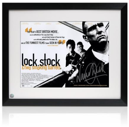 Exclusive Memorabilia Von Vinnie Jones signiertes Filmplakat zu „Bube, Dame, König, grAS“. Gerahmt