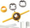 Misaakoeq PVC-Rohrschneider-Set, PVC-Gewindebohrer und Schneideisen-Set, wiederverwendbares Rohrgewinde, runde Schneideisen-Set mit 1/2 Zoll, 3/4 Zoll, 1 Zoll Schneideisen, inklusive
