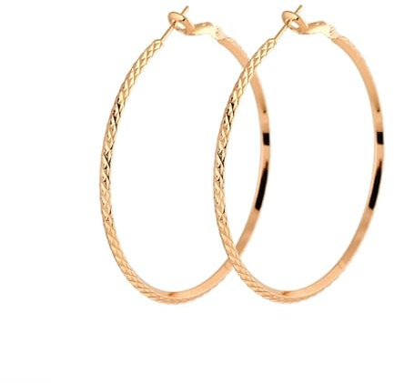 Creolen Kupfer, Ohrringe Creolen Gold Rund 41mm Ohrringe Damen 41 mm