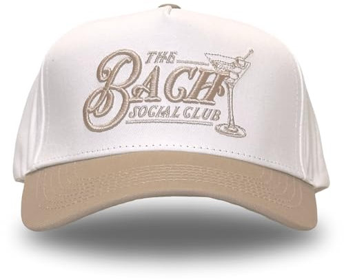 Vintage Faith & Forever Trucker Hat | Herren & Damen | Christliches Kreuz Jesus Hüte | Bachelorette Braut Hut | Baumwolle | Snapback, Bach Social Club | Taupe, Large