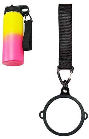 Generic Water Bottle Handle Strap, Compatible with Different Sizes, Portable, Easy to Use, Black, 18g, Nylon + Metal Ring + PP, Walking, Hiking, Traveling