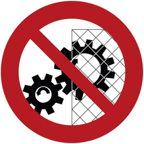 GLOBAL CARTELLO SEGNALETICO ROTONDO - Non rimuovere i dispositivi di sicurezza - segnale Adesivo, Pannello in Forex, Pannello In Alluminio (Adesivo, 10 cm Lato)
