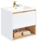 SoBuy Mobili da bagno sospeso Mobile lavabo con 1 cassetto Bianco-Naturale 61x46x59 cm BZR171-N