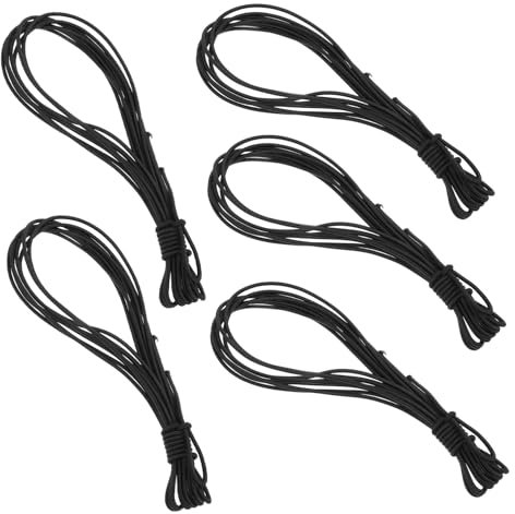 KOMBIUDA 5stücke Trampolin-Netz Ersatzset Geflochtenes Verbindungseil Schwarz Strapazierfähige Sicherungsleine Für Trampolin Sicherheitsnetz Austausch Zubehör