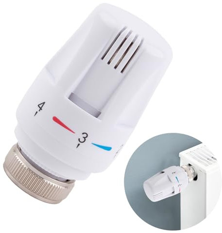 Válvula termostática de radiador, cabezales de repuesto de válvula de termostato automático de radiador, válvulas reguladoras eléctricas estándar M30 x 1.5 DN25, universales para sistemas de
