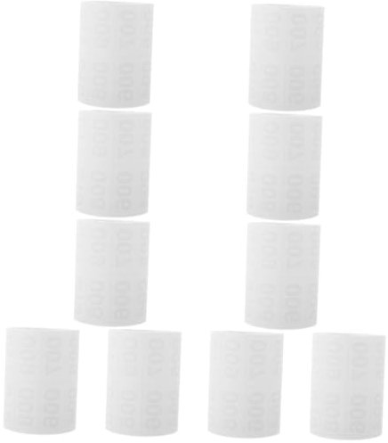 DIYEAH Wartenummer 10 Rollen Aufkleber Wasserdichte Adressnummern Etiketten Mit Fortlaufender Nummer Zählen Inventaretiketten Zahlen Sticker Deko Drucker Pastoren Für Hausnummern Anzahl Paster Weiß