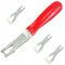 SHITOOMFE Skiving Knife, Steel Flooring Tools With 3 Replacement Blades, Carpet Knife Welding Cutting Tool With Non Slip Handle For Pvc Floor, Vinyl Flooring,Carpet Knife