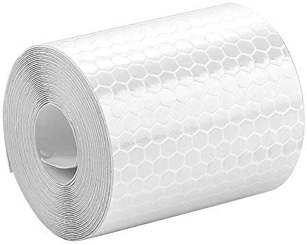 Tbest Vélo et Pièces de Rechange, Autocollant de Rouleau de Bande Réfléchissante Adhésive de sécurité 5 Cm X pour Remorques Voitures Vélos Argent (Silver)
