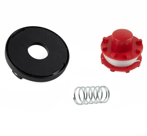Trimmerspule Fadenspule Set für CE-CT 36/30 LI E SOLO und für AGILLO 36/255 BL Ersatzteile mit Kappenabdeckung und Feder 8M Länge