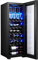 IUBGFTO Wine Cooler Refrigerators 42 Bottle Fridge Mute Radiation protection Cycle humidity without frost Built in or Freestanding Clear Glass Door for Office/Dorm