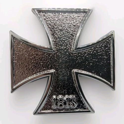 3D Eisernes Kreuz Metall Aufkleber Deutschland 1813 Auto Emblem Aufkleber Kfz Sticker Silber