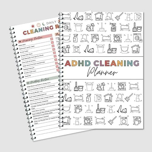 ADHD Cleaning Planner, Bundle Household Cleaning Schedule and Checklist Management