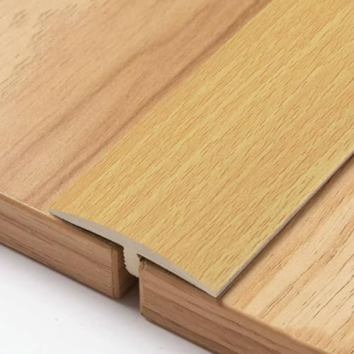 PVC Floor Transition Strip, Self Adhesive Door Bars for Doorways, Flat Threshold Strip for Wood to Tile, Tile to Laminate (Beech Colour L130cm/4.3ft)