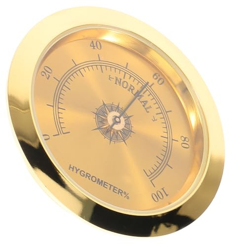 LRXIYODE Acoustic Guitar Hygrometer Metal Humidity Portable Moisture Monitor for Guitar Cases Compact Easy to Read Display