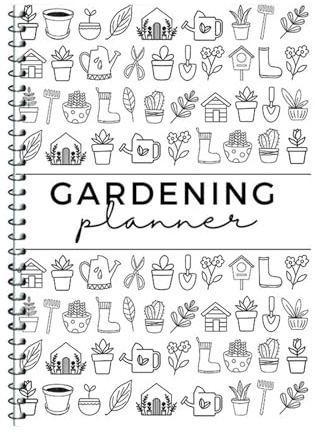 Pianificatore di giardinaggio Libro completo dell'orto 12 mesi Tracker per la cura delle piante Notebook di pianificazione del giardinaggio Programma di irrigazione delle piante