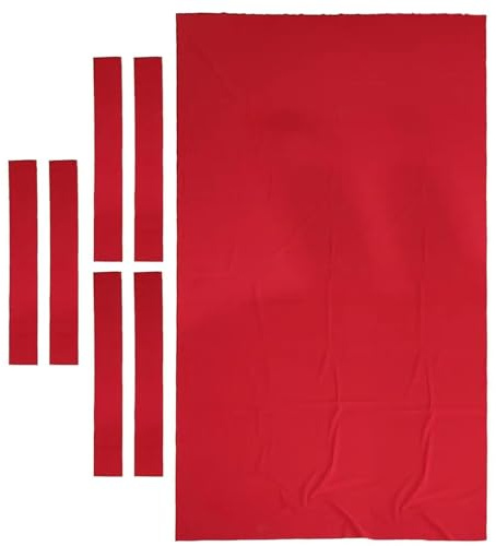 RUWLFE Tapis de Billard Rechange 2,44 m (8 Pieds), sans Peluches, qualité Professionnelle pour Clubs(Red)