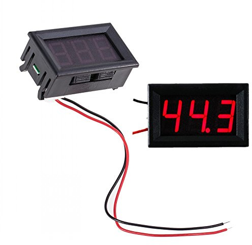 JZK 2x Draht DC 7-100V 0.56 mini digital Spannungsprüfer rotes Panel LED Display Volt meter Voltmeter Spannung Tester