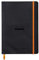 RHODIA 117742C - taccuino mOrobido Bullet Journal Goalbook Black - A5 14,8X21cm - Puntinato DOT - 240 pag. - Carta Clairefontaine AvOroio 90g/m² - 2 nastri, chiusura con elastico - Simil Cuoio