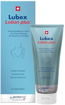 Lubex lotion plus – Dermatologische Lotion für Gesicht & Körper, pH 5,5, stärkt Hautbarriere, hergestellt in der Schweiz, 200 ml