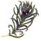 SimpleLife Broches Multicolores en Plume de Paon avec Strass Vintage pour Femmes et Filles Cadeau