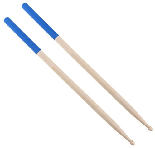 Origlam Lot de 2 baguettes de batterie 7A en érable 7A, baguettes de batterie en érable 7A, pour étudiants et adultes (bleu)