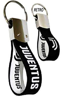 JUVENTUS PORTACHIAVI JUVE UFFICIALE GOMMA METALLO BIANCONERI PORTACHIAVE KEYJUGOME1105