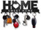 SirHoldeer Schlüsselbrett Modern, Home Sweet Home, Schlüsselhalter Wand, Schlüsselaufhänger mit 10 Haken, Schlüssel Aufbewahrung, Schlüsselboard Schwarz, Key Holder Wall, Wanddeko Metall