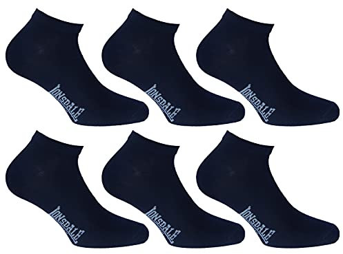 Lonsdale Sneaker 6 Paia di calzini alla caviglia, ottima qualità di cotone (Blu, 43-46)