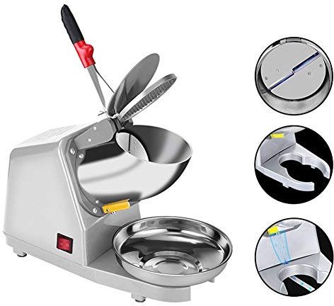 ice Crusher Ice Shaver Machine Electric Snow Cone Maker,Commercial Industrial Quality Ice Crusher 187lbs / hr