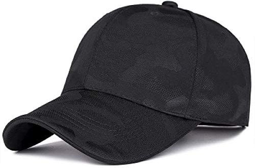 Herren Kappe Hut Neue Sportkappen Für Männer Frauen Outdoor Laufen Golfhut Army Camouflage Sun Solid Color Tennis Wandern Cap-Black
